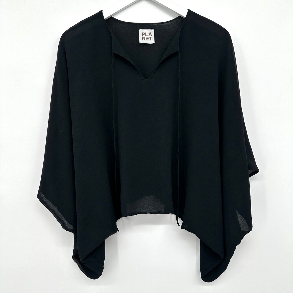Planet by Lauren G Poncho Top Shirt One Size Boxy Minimalist Whimsigoth Witchy‎